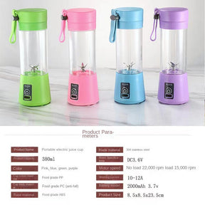 380ml Mini Electric Portable Juicer Cup Handheld Smoothie Juice Rechargeable Fruit Milkshake Mixer Machine Maker Blender Stirrin